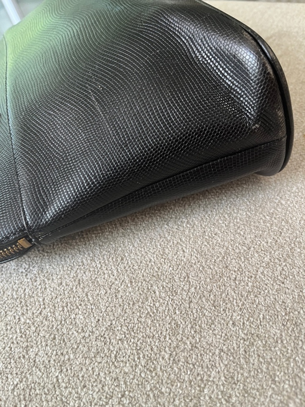 Vintage Neiman Marcus Classic Black Structured Dome Purse Handbag Flawed*** - Picture 9 of 16
